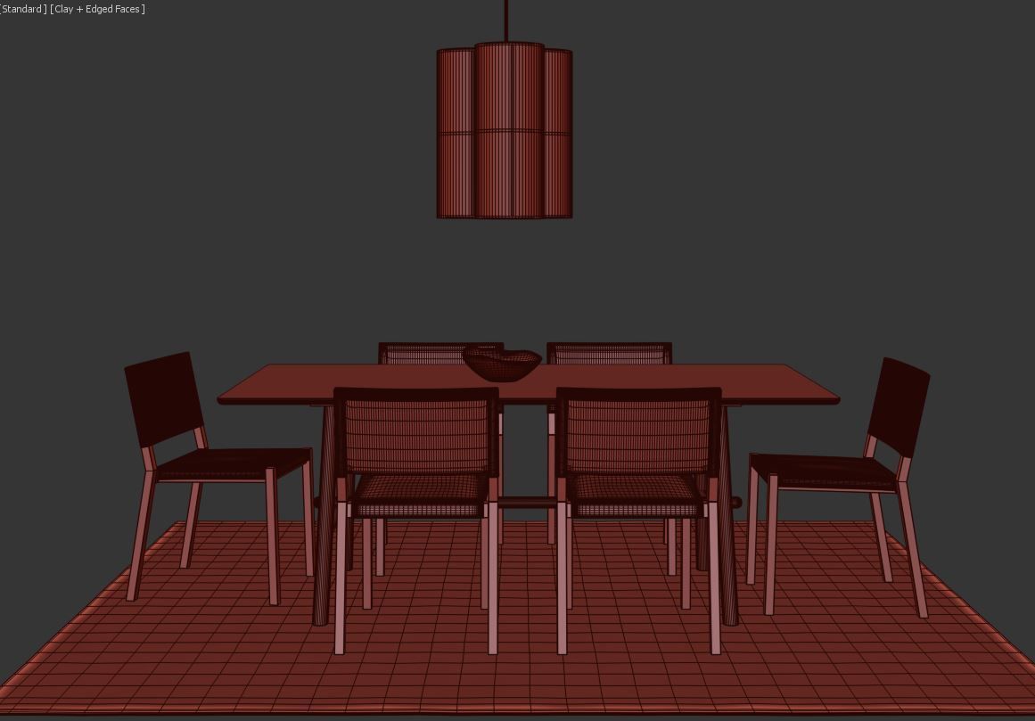 Ethnicraft Oak Profile Dining Table 3D model CGTrader