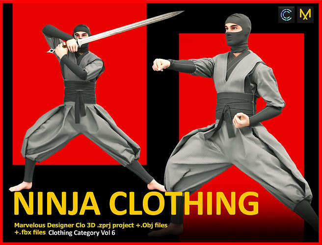 3D model NINJA CLOTHING 1 VR / AR / lowpoly CGTrader