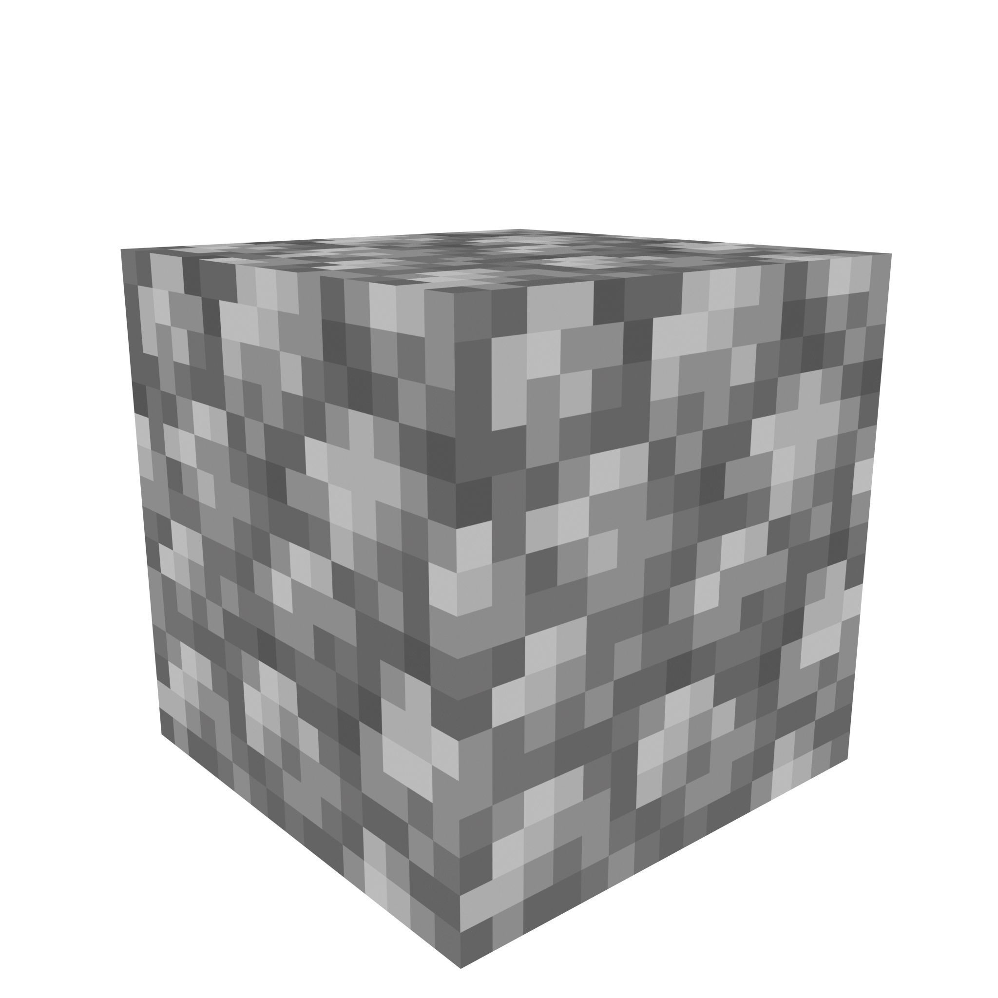 3D model MINECRAFT COBBLESTONE BLOCK VR / AR / lowpoly CGTrader