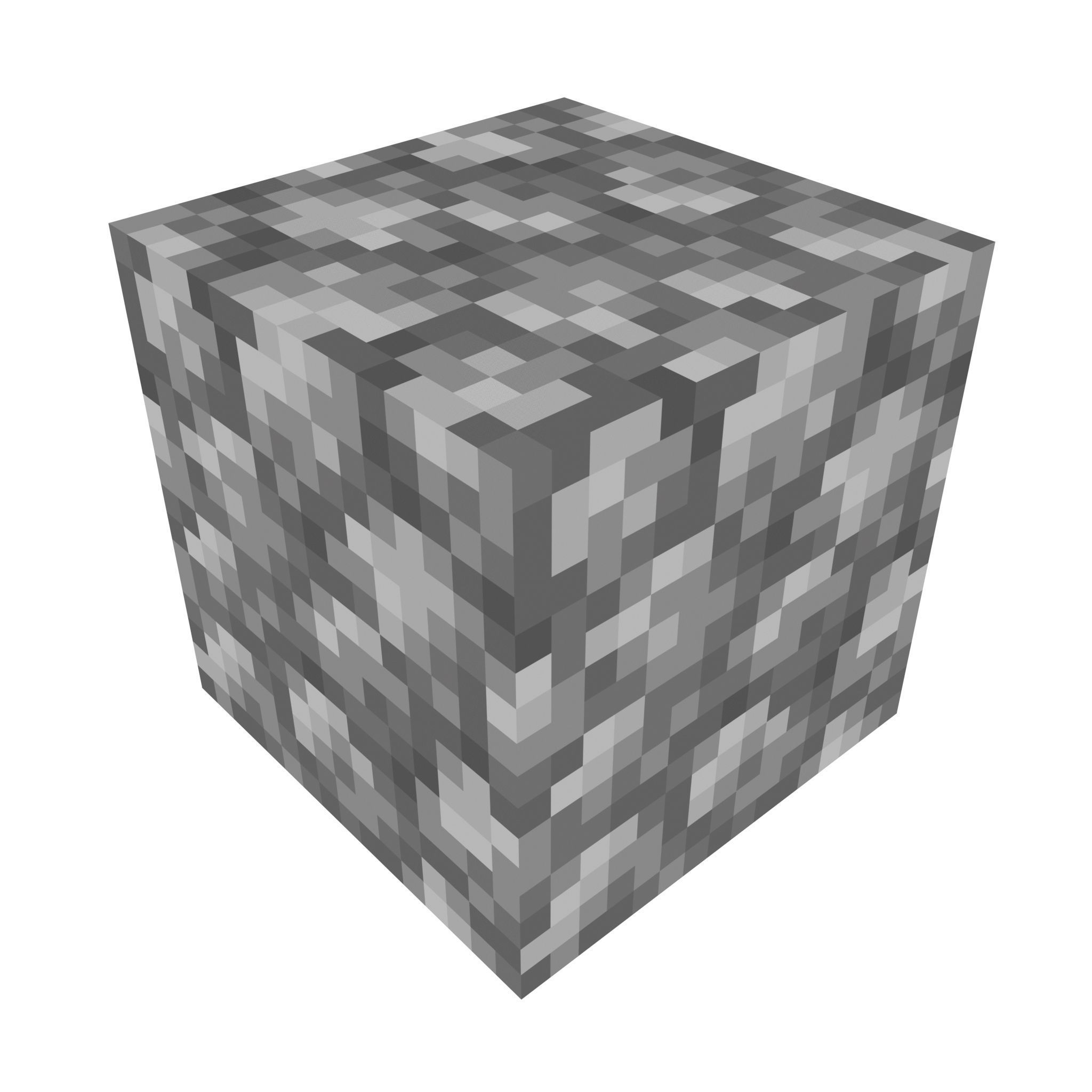 3D model MINECRAFT COBBLESTONE BLOCK VR / AR / lowpoly CGTrader