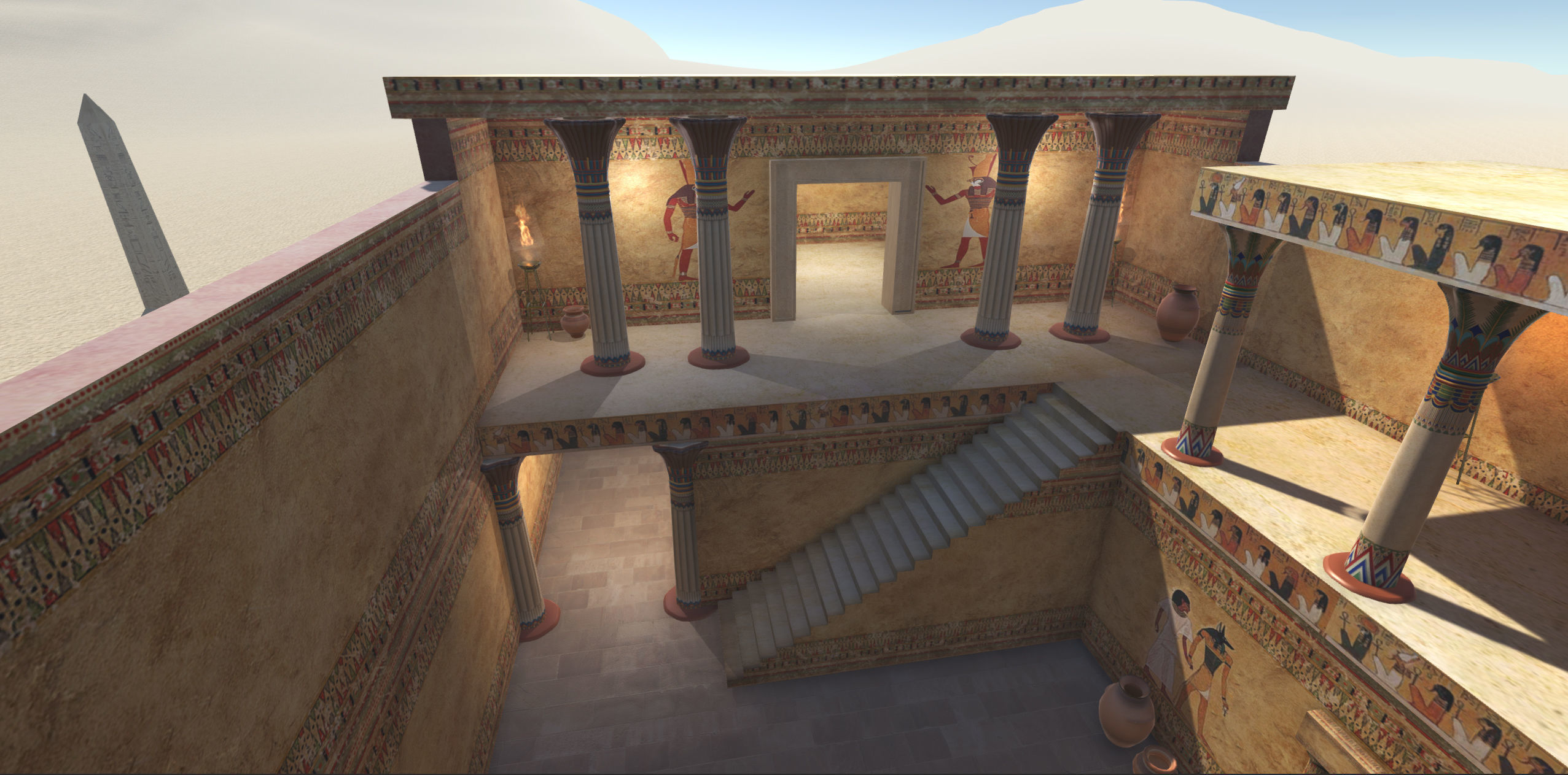 3D model Temple of the Pharaoh VR VR / AR / low-poly | CGTrader