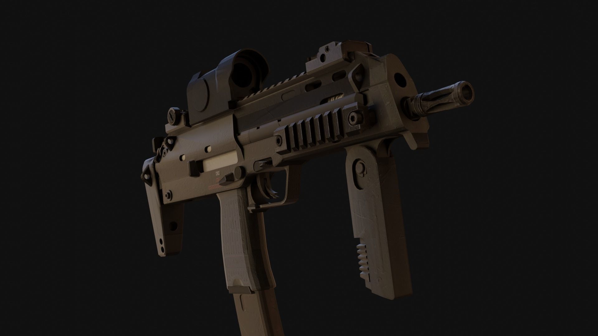 3D model MP7 Sub-Machingun V2 VR / AR / low-poly | CGTrader