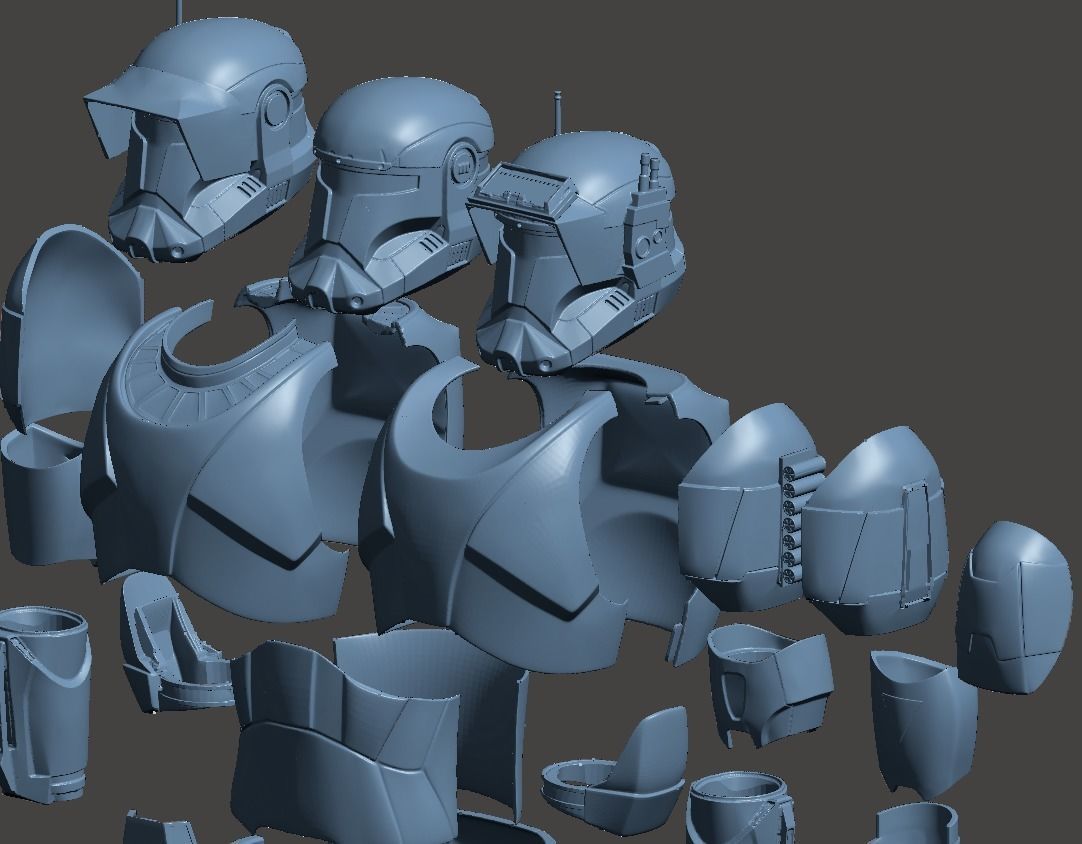 Full Clone Republic Commando Armor OneSix OneSixth 12inch 3D model 3D ...