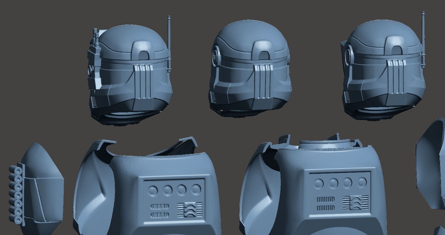 Full Clone Republic Commando Armor OneSix OneSixth 12inch 3D model 3D ...