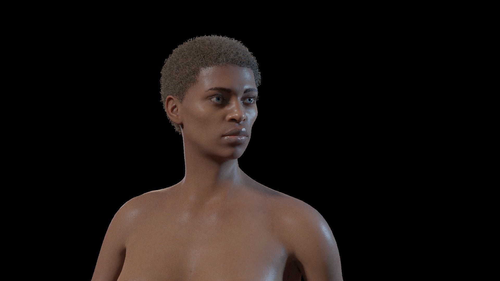 Irem African Blender rigged Character 3D model rigged CGTrader
