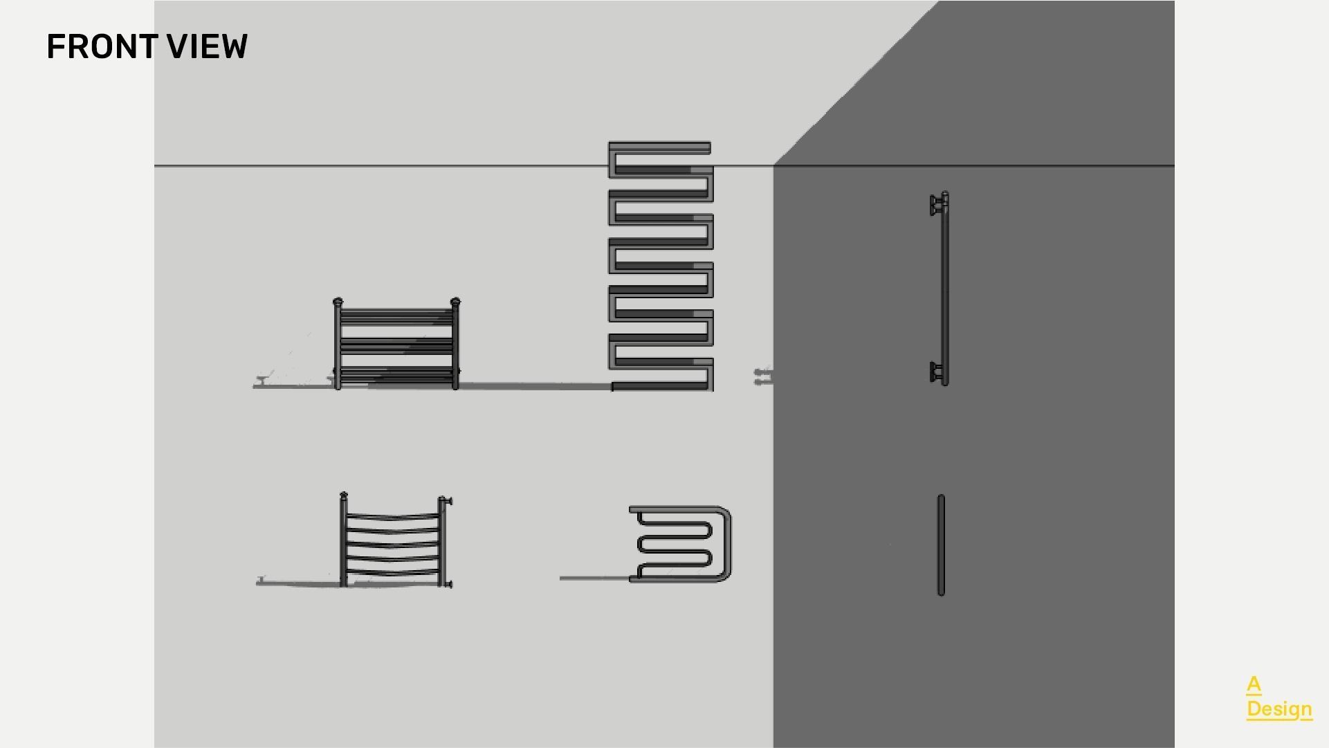 Towel warmers Pack of revit families 3D model CGTrader