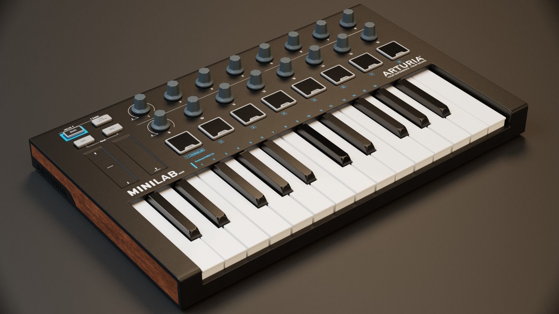 Arturia MiniLab MK2 MIDI Keyboard 3D model CGTrader