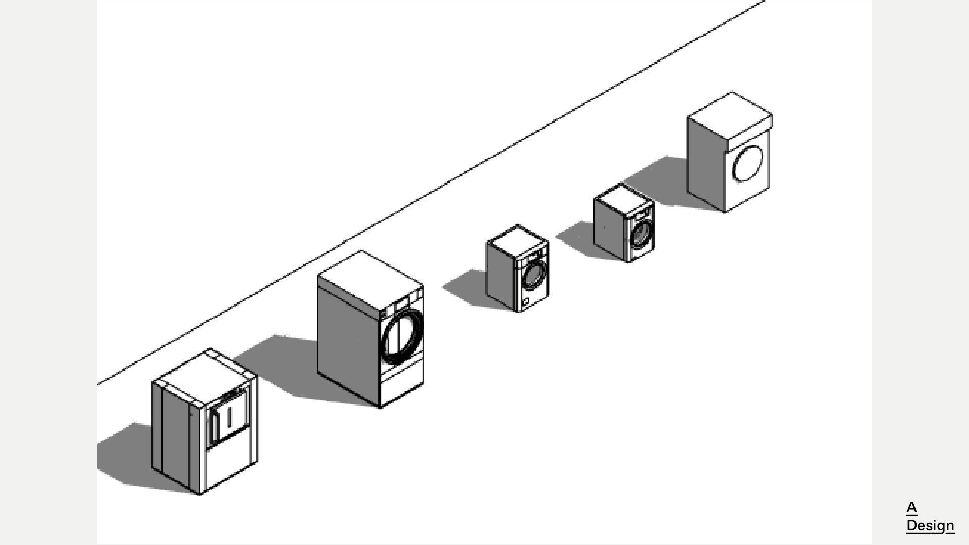 Washing Machines Pack of revit families 3D model CGTrader