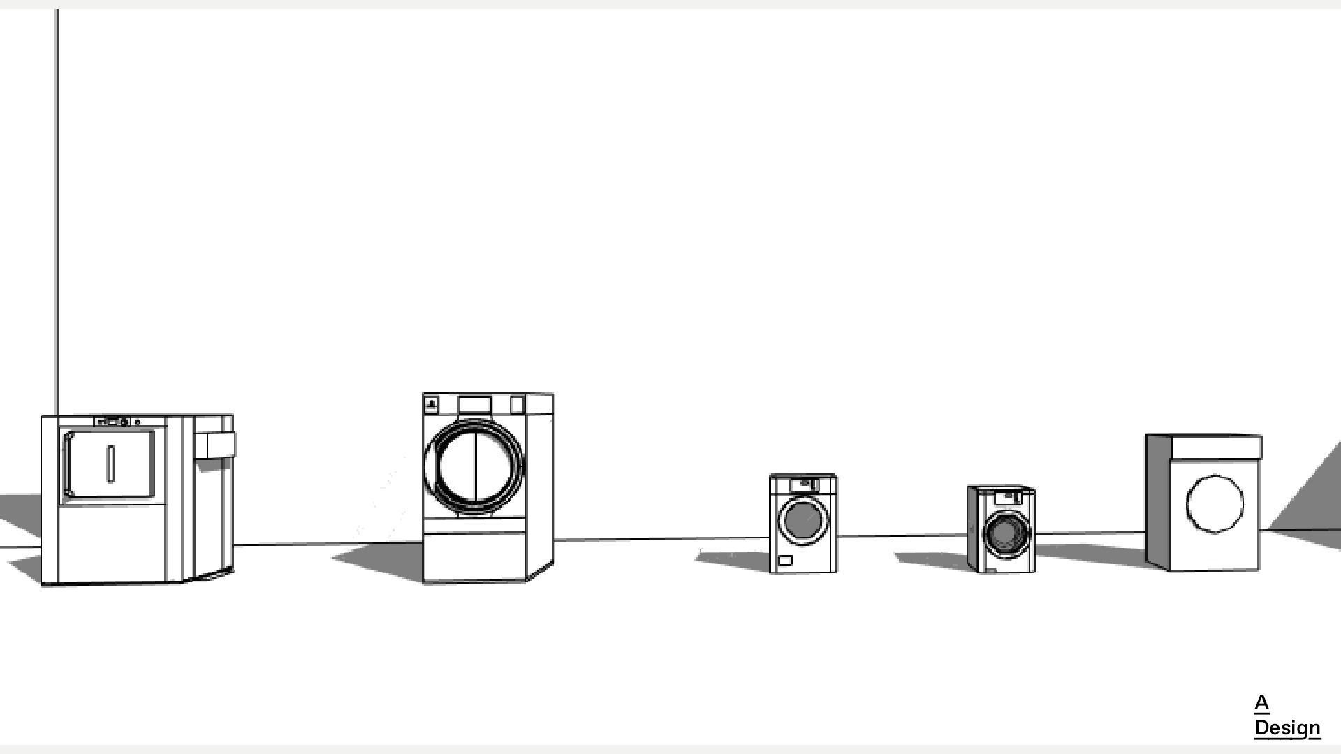 Washing Machines Pack of revit families 3D model CGTrader