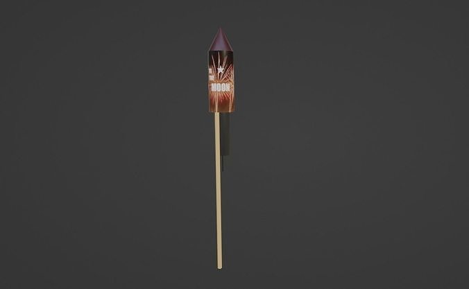 Prop Firework Rockets 3D model Firework rocket VR / AR / low-poly | CGTrader