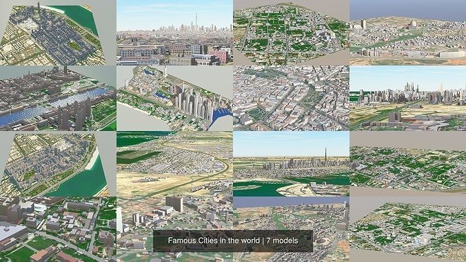 3d-model-collection-famous-cities-in-the-world-vr-ar-low-poly