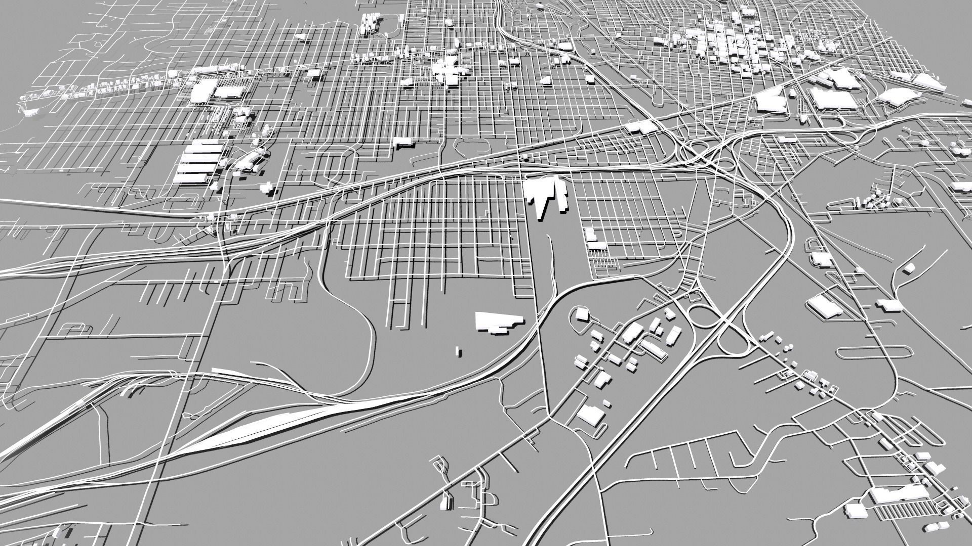 Cityscape Canton Ohio USA 3D model CGTrader