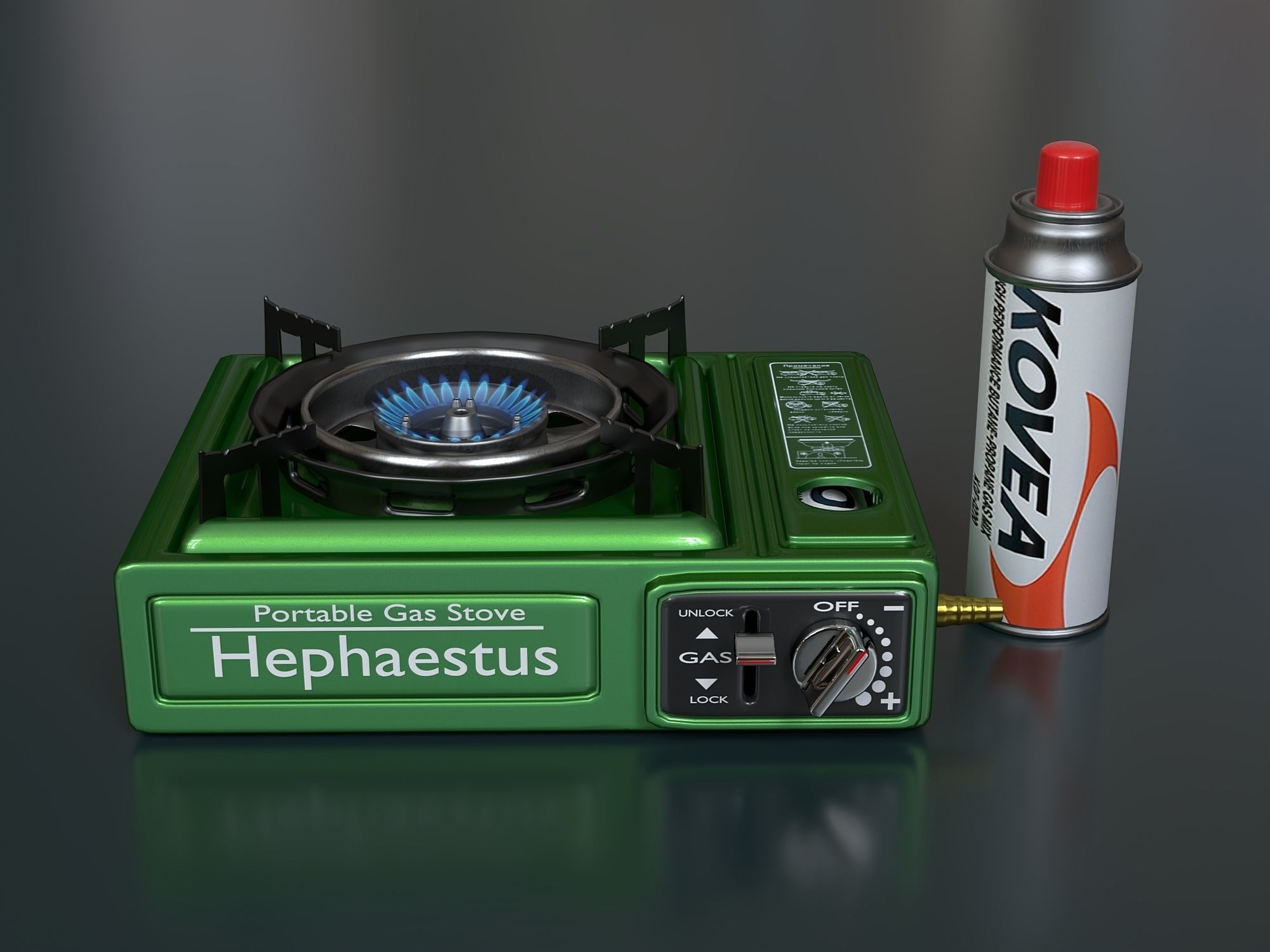 Travel Portable Gas Stove 3D model CGTrader