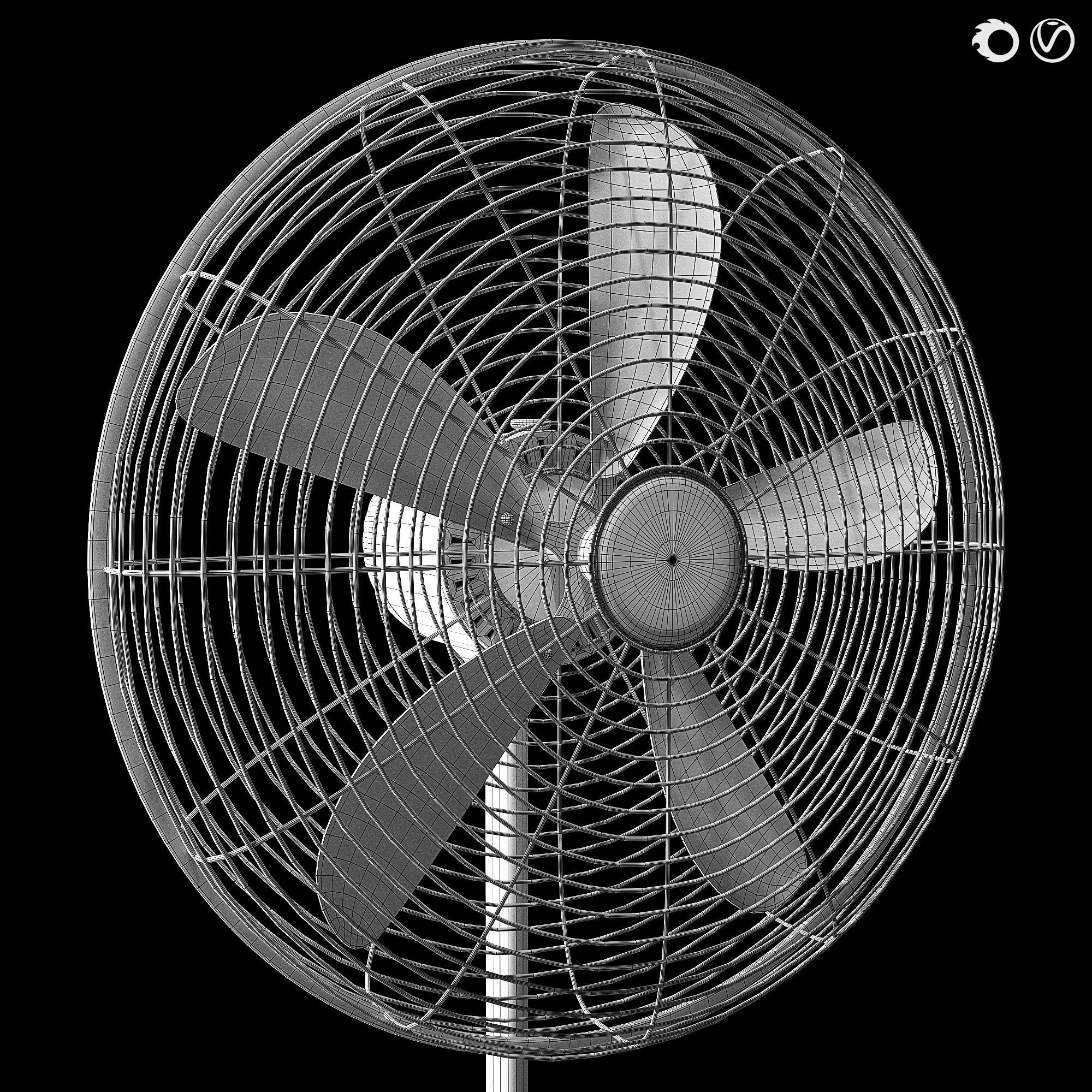 Fan Swan Retro 3D model CGTrader