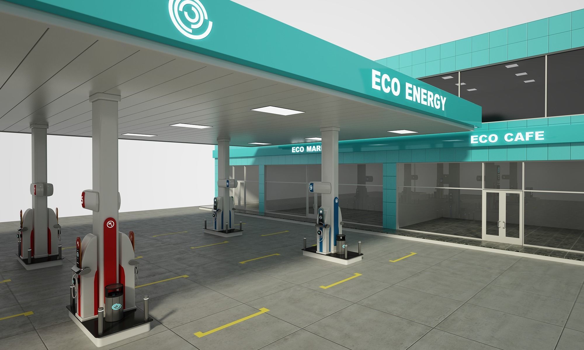 Gas Station 3D model CGTrader