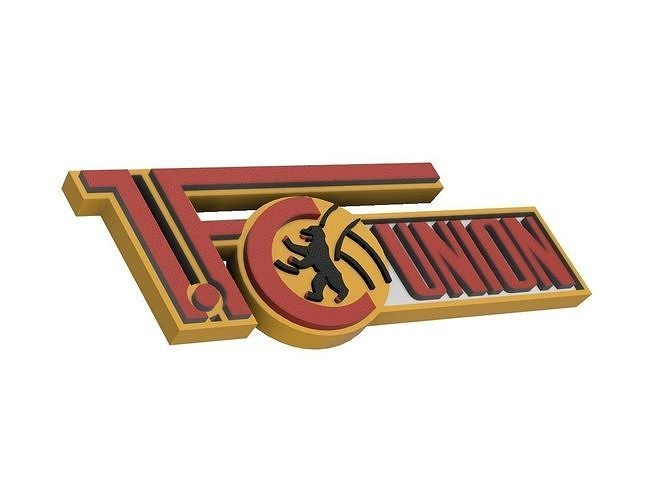 FC Union Berlin Wall Sign 3D model 3D printable | CGTrader