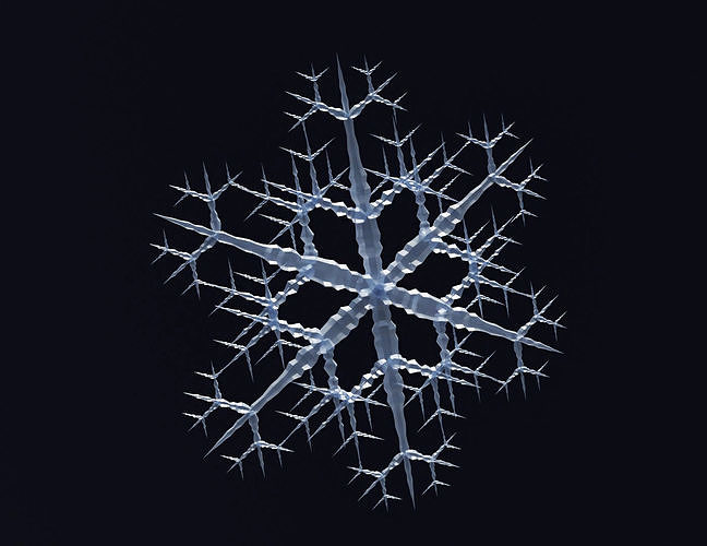 Snowflake animated model 3D model animated | CGTrader