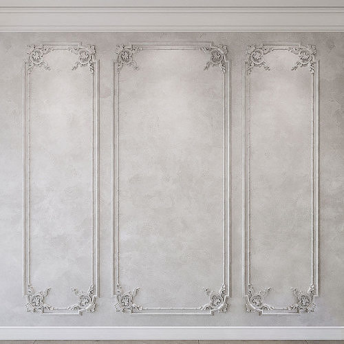 Wall moulding classic 3D model CGTrader