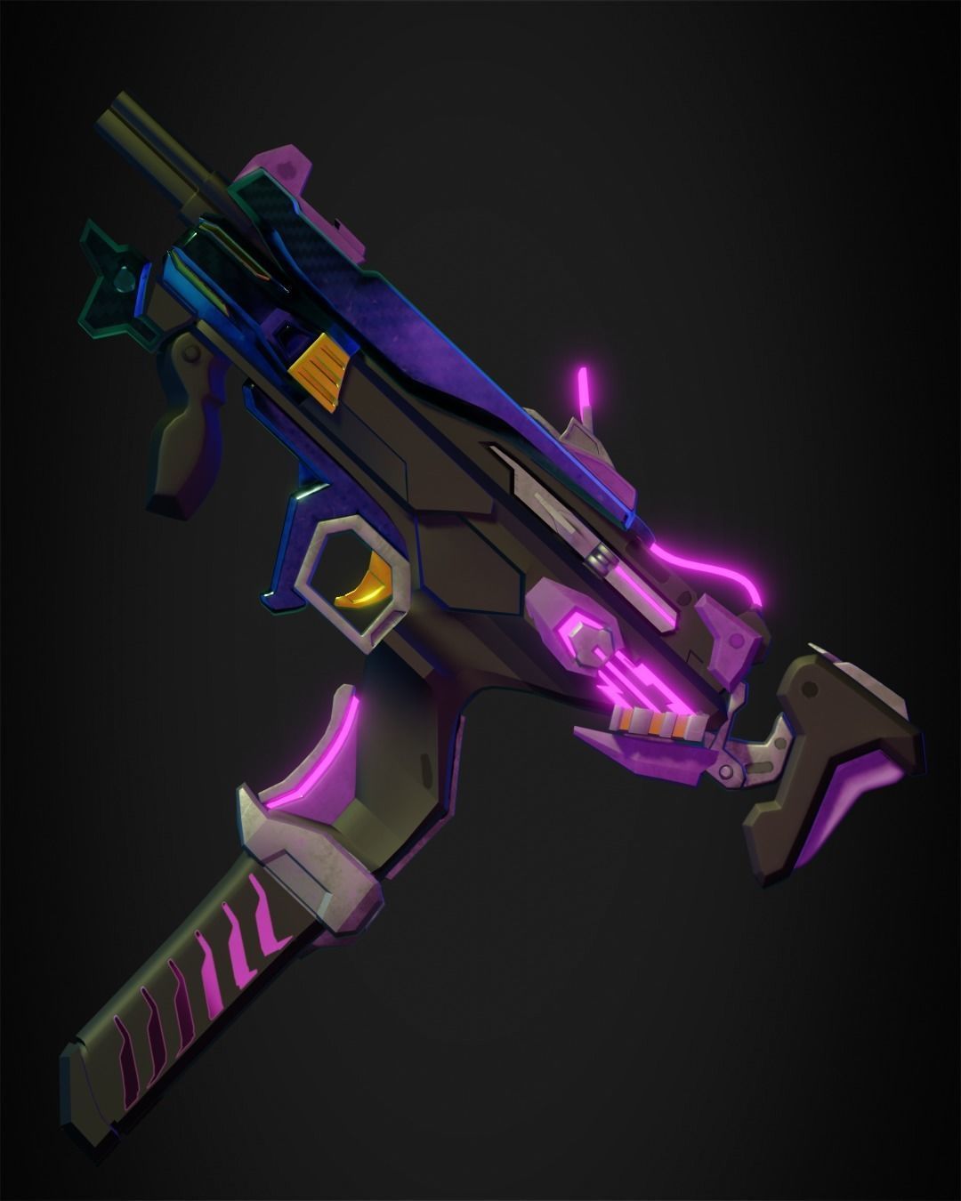 Overwatch 2 Sombra Gun for Cosplay 3D model 3D printable CGTrader