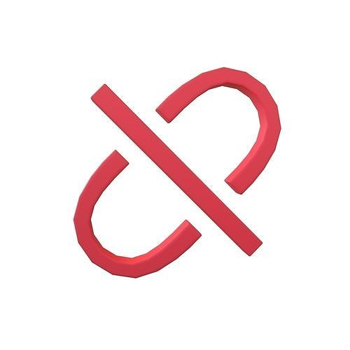 3D model Disconnect Symbol v1 002 VR / AR / low-poly | CGTrader