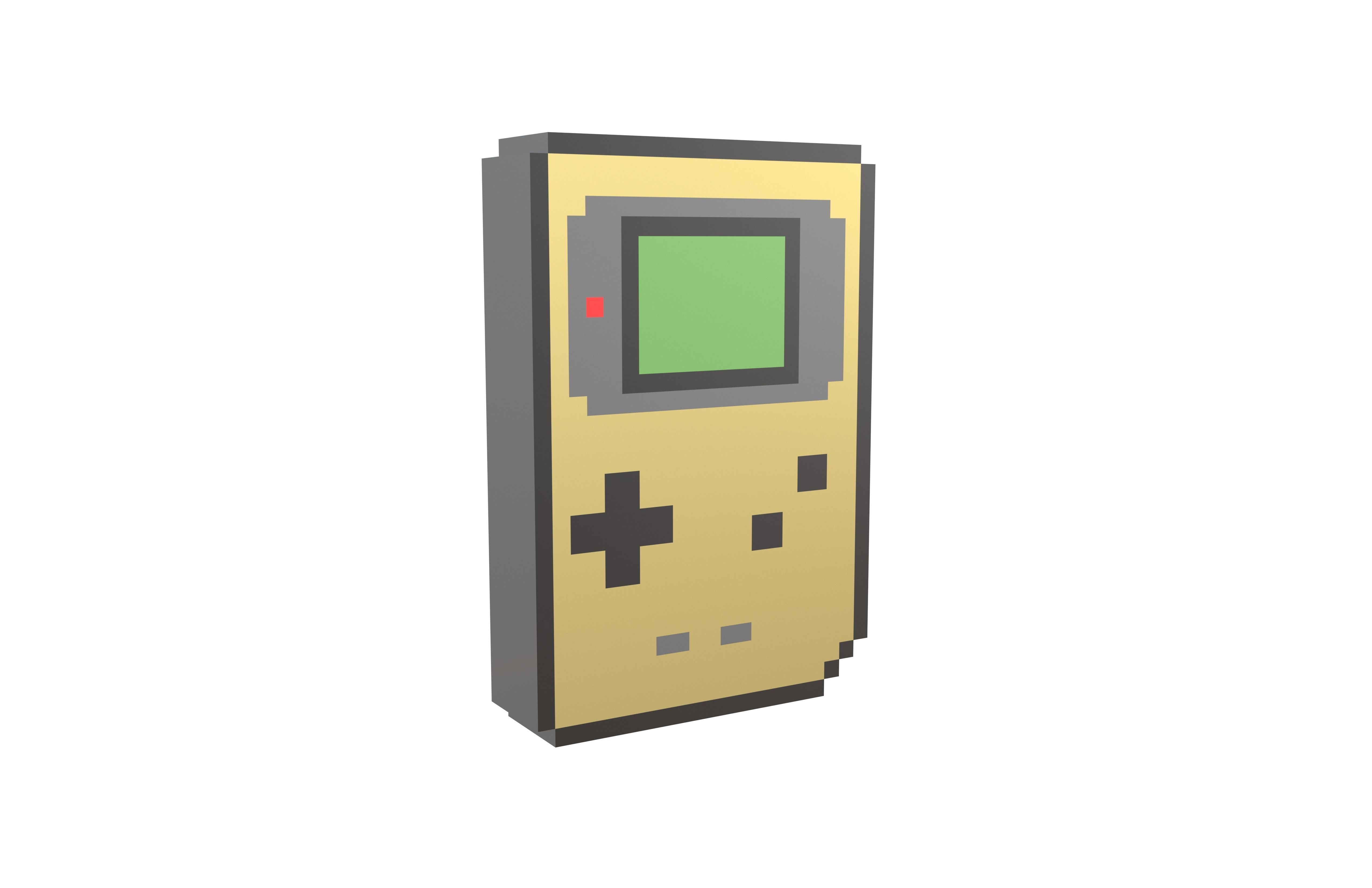 3D model Pixel Gameboy v1 008 VR / AR / low-poly | CGTrader