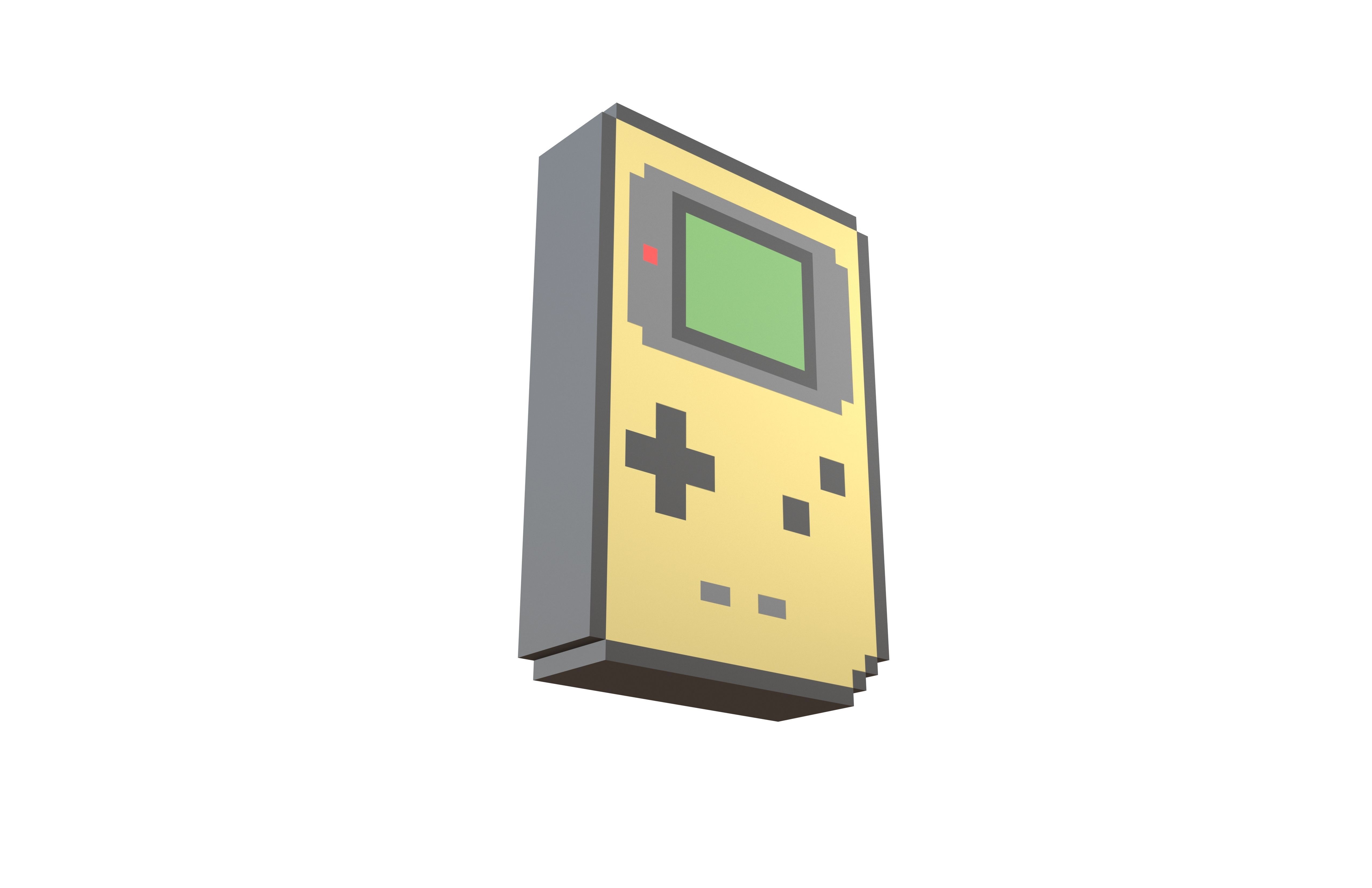 3D model Pixel Gameboy v1 008 VR / AR / low-poly | CGTrader