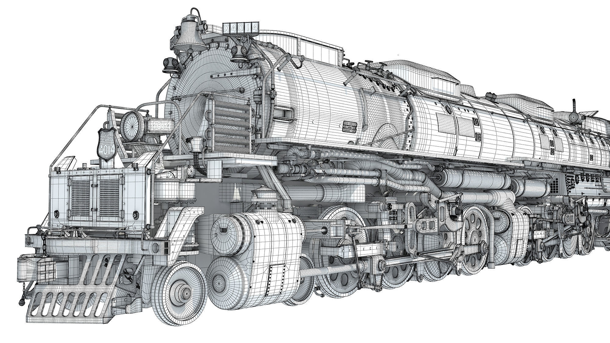 Steam Big Boy Train 3D model CGTrader