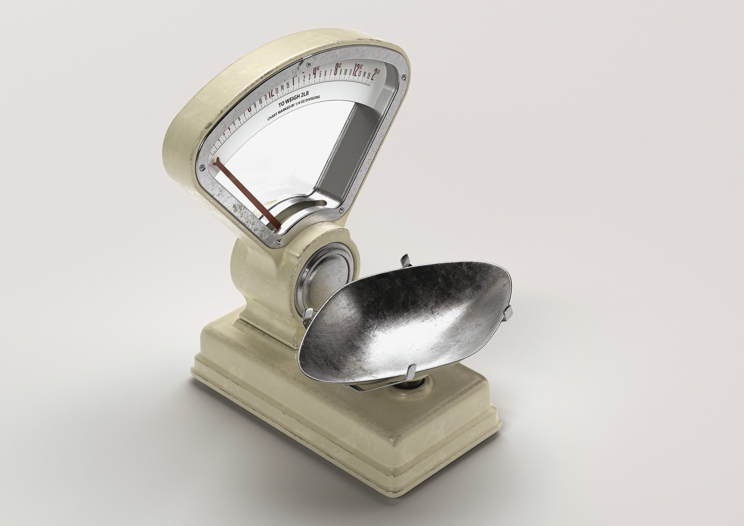 Vintage Grocery Store Scale 3D model CGTrader