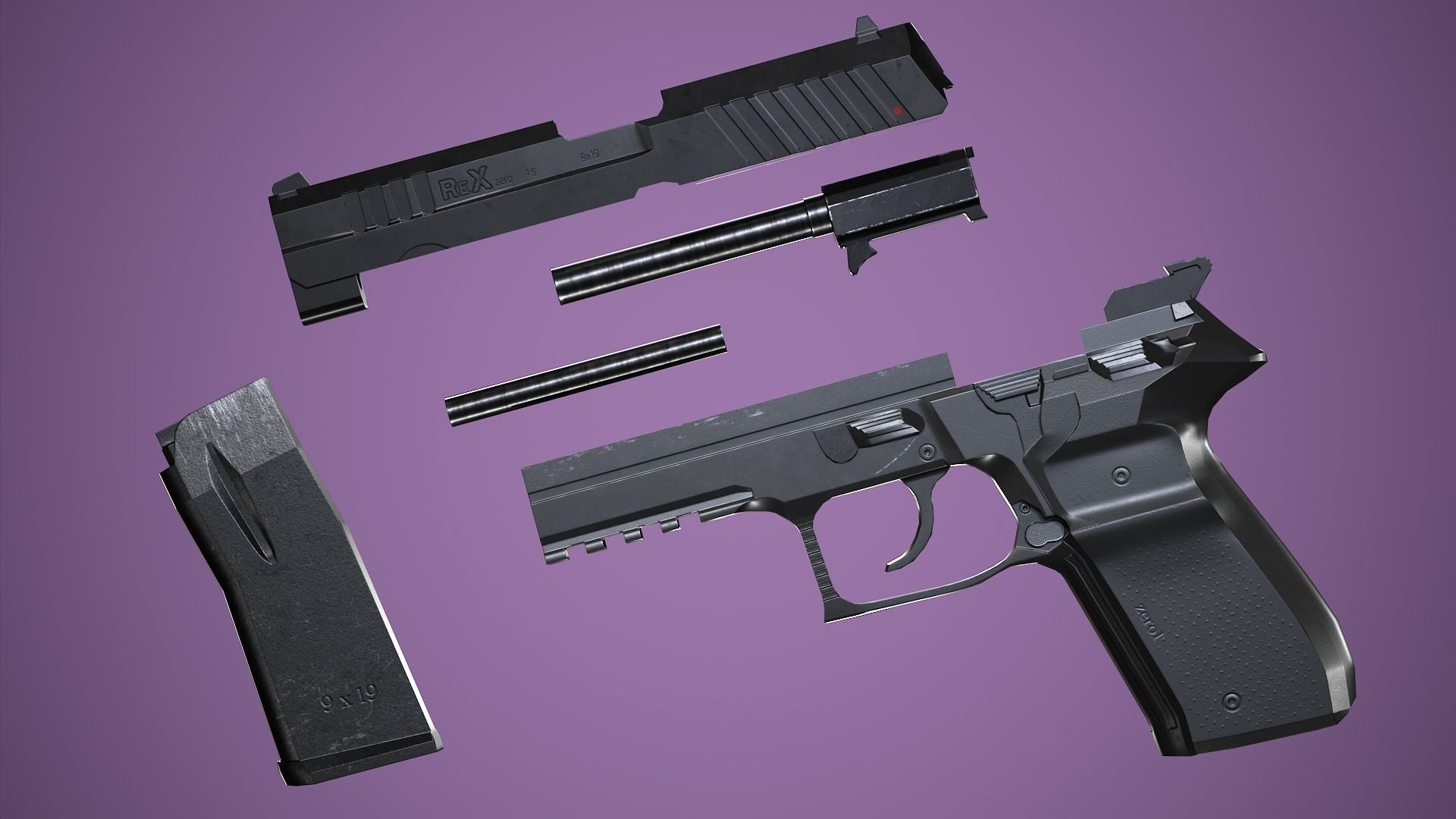 3D model Arex Zero 1 Pistol VR / AR / low-poly | CGTrader