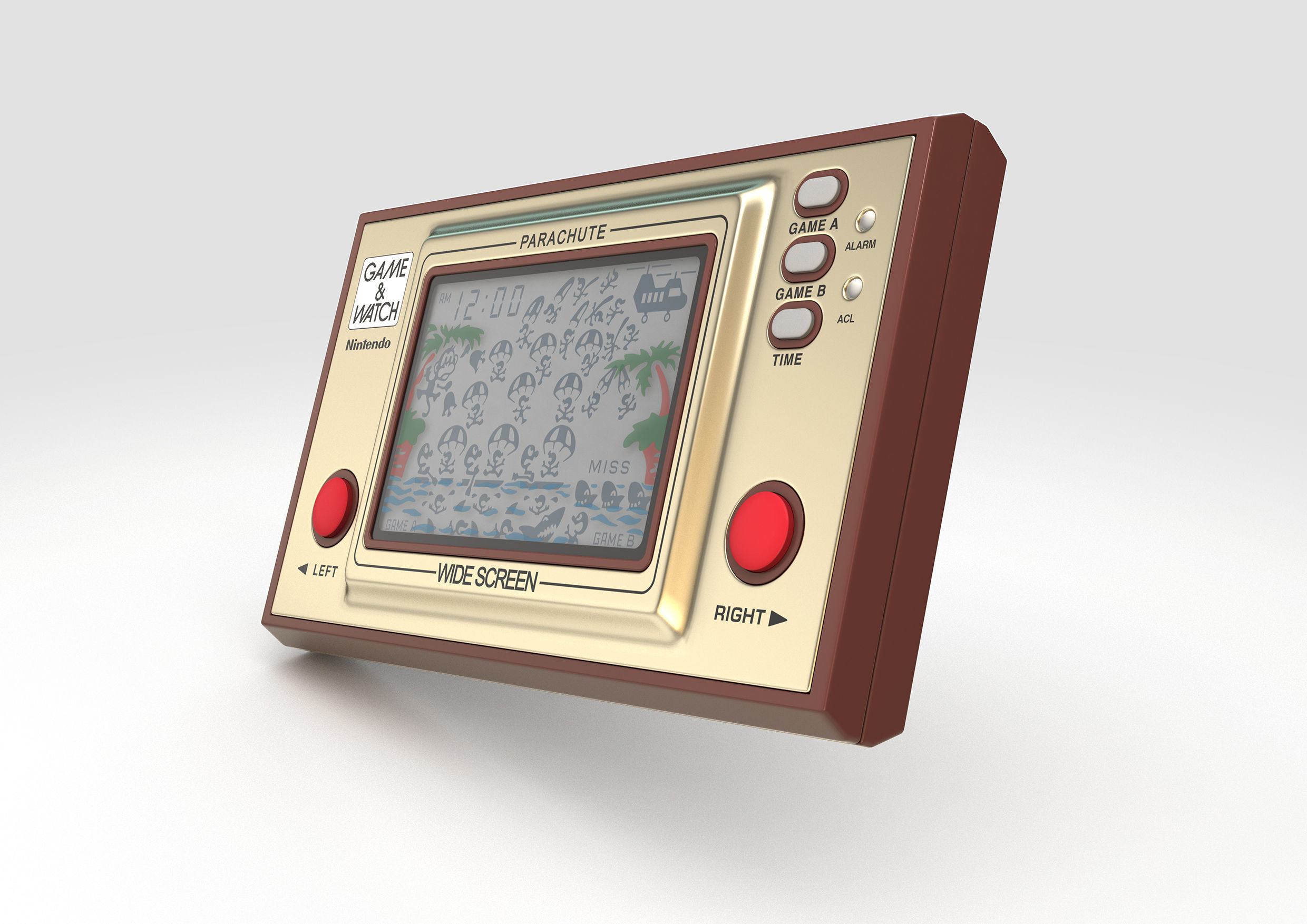 Nintendo Game Watch Parachute 3D model CGTrader