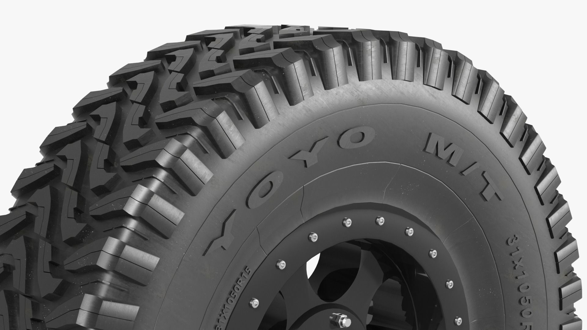 OffRoad Tire and Rim 3D model CGTrader