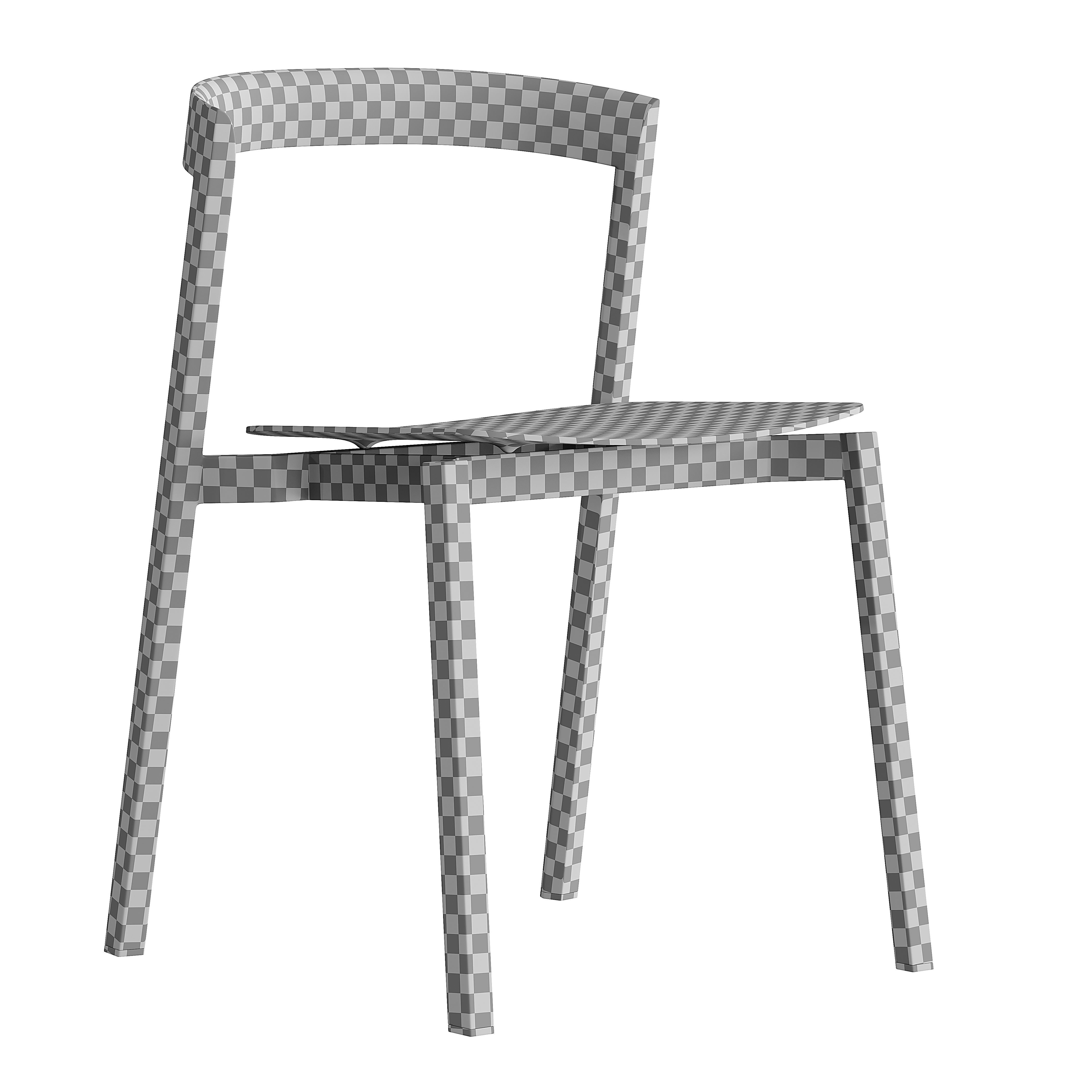 Vuue Stacking Chair With Aluminium Seat 3D model CGTrader