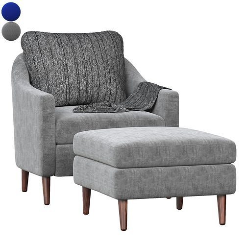 3D model Everett Chair by West Elm VR / AR / lowpoly CGTrader