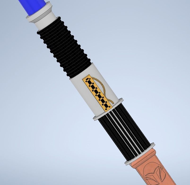 Mandalorian Lightsaber Wand 3D model 3D printable CGTrader