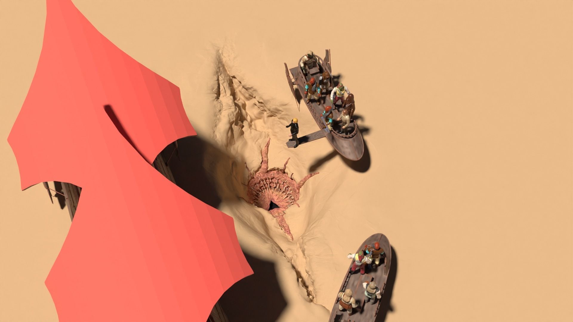 Sarlacc Pit playset 1-18 scale for 3-75 inch figures 3D model 3D ...