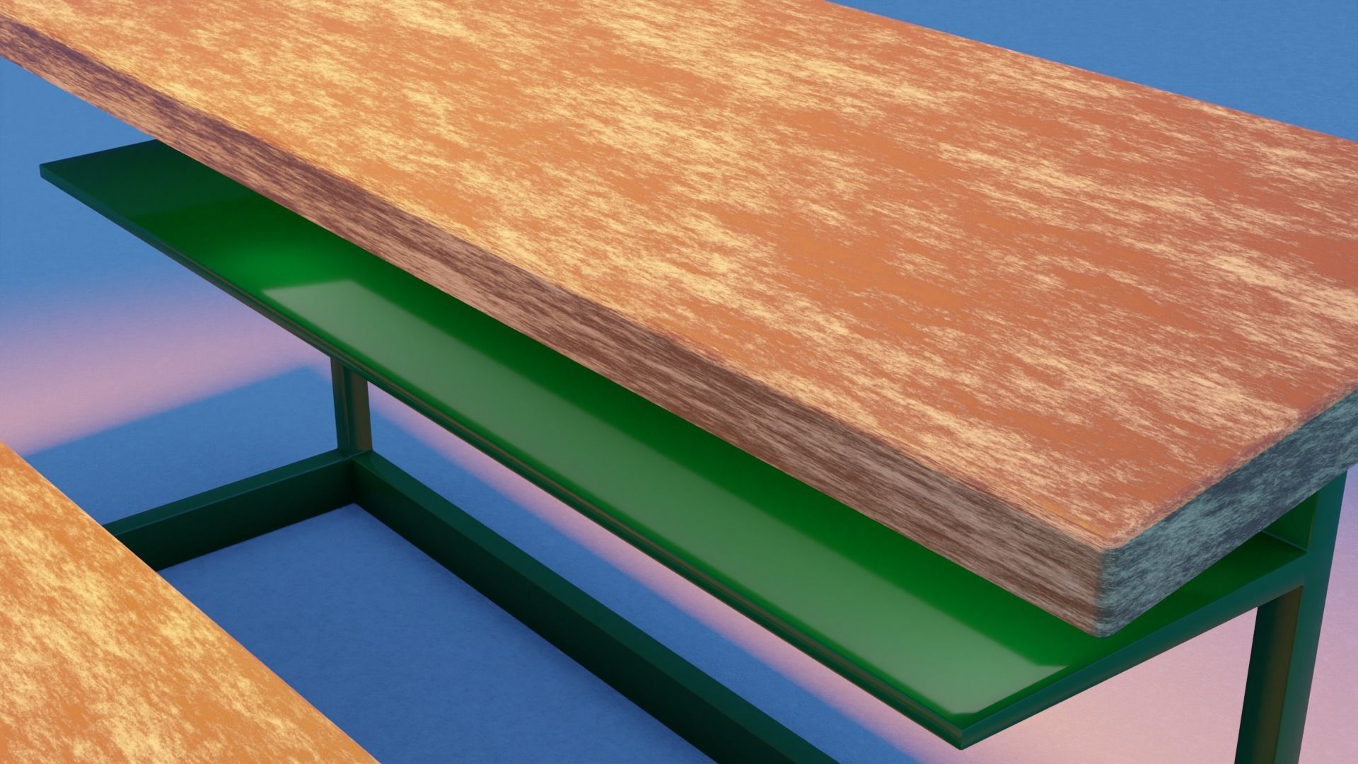 OLD SCHOOL BENCH free VR / AR / lowpoly 3D model CGTrader