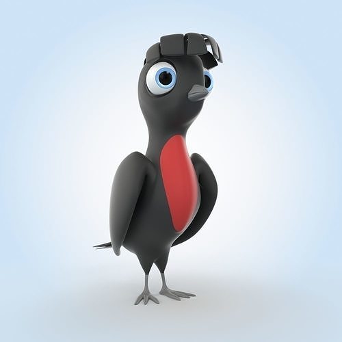Umbrella Bird 3D model CGTrader
