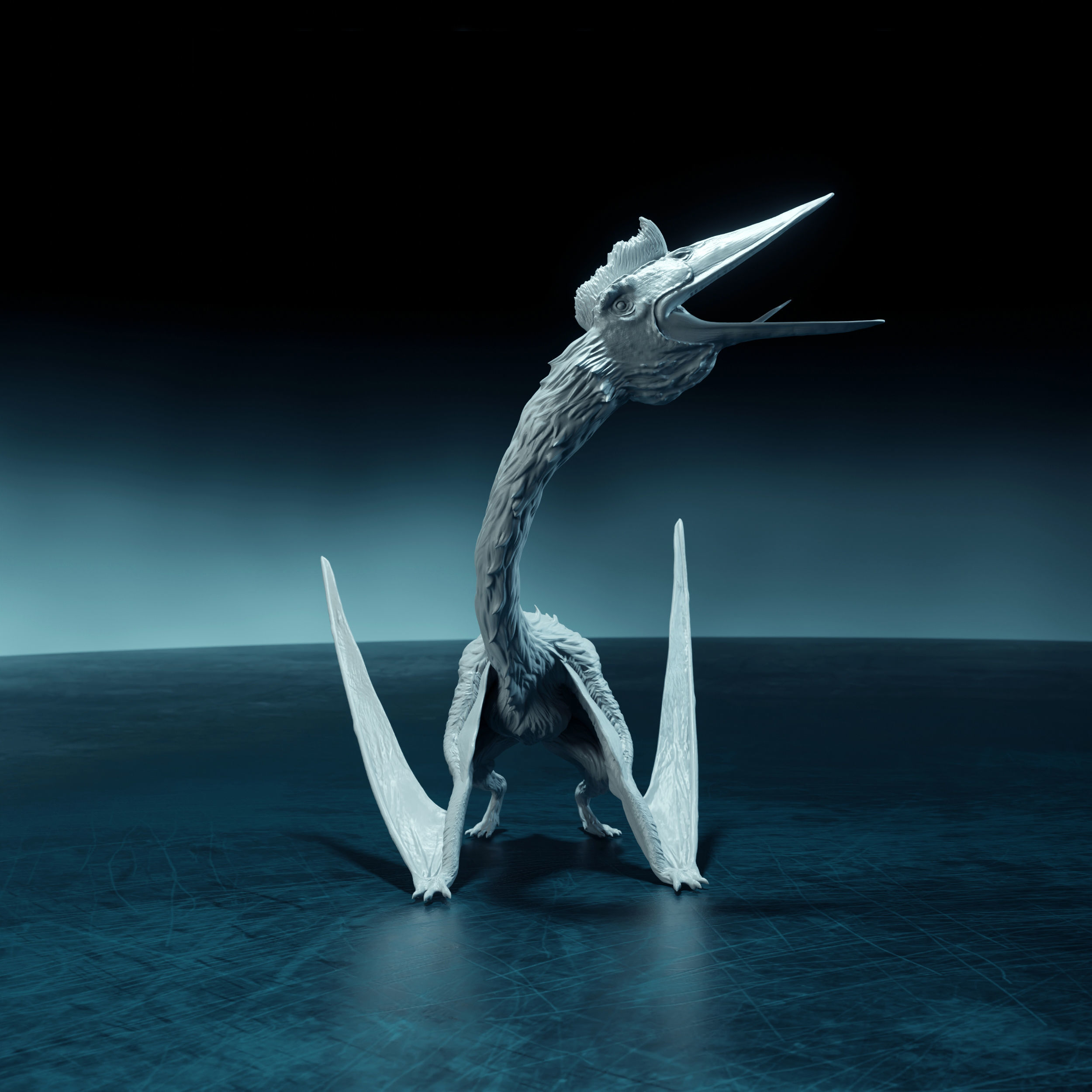 Cryodrakon call 135 scale presupported pterosaur 3D model 3D