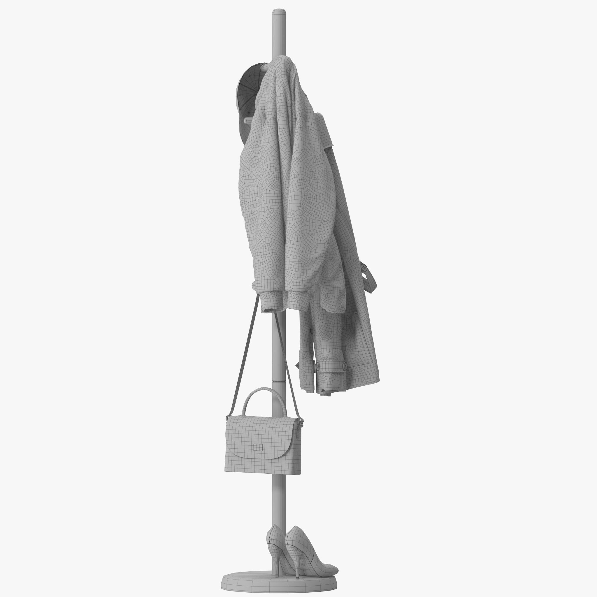 COAT RACK Feifei Floor 3D model CGTrader