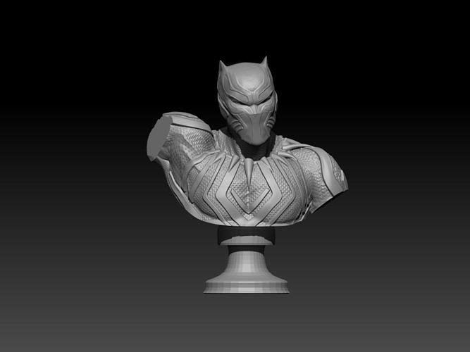black panther bust statue 3D model 3D printable | CGTrader