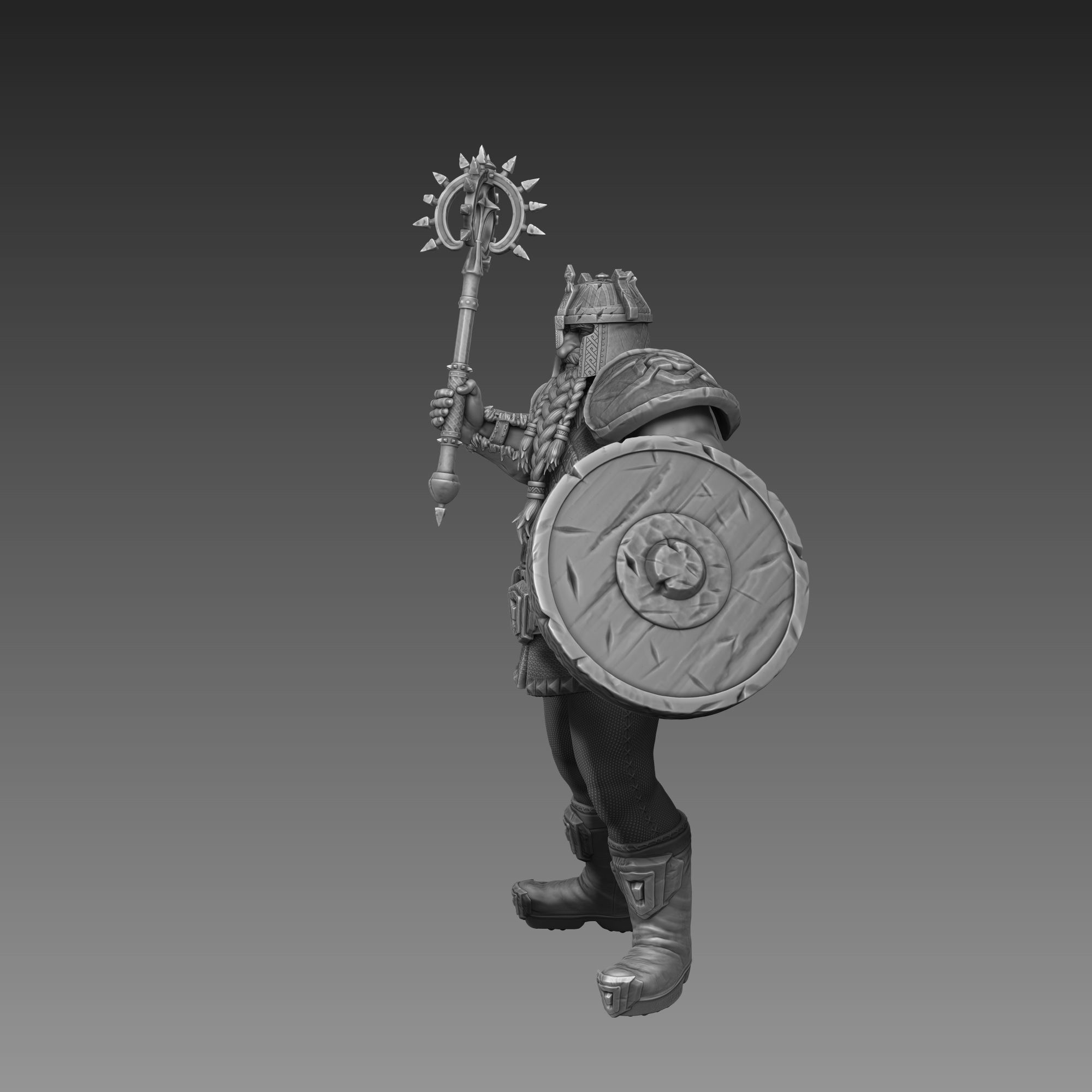 Dwarf Warrior 3D Print Ready 3D model 3D printable | CGTrader
