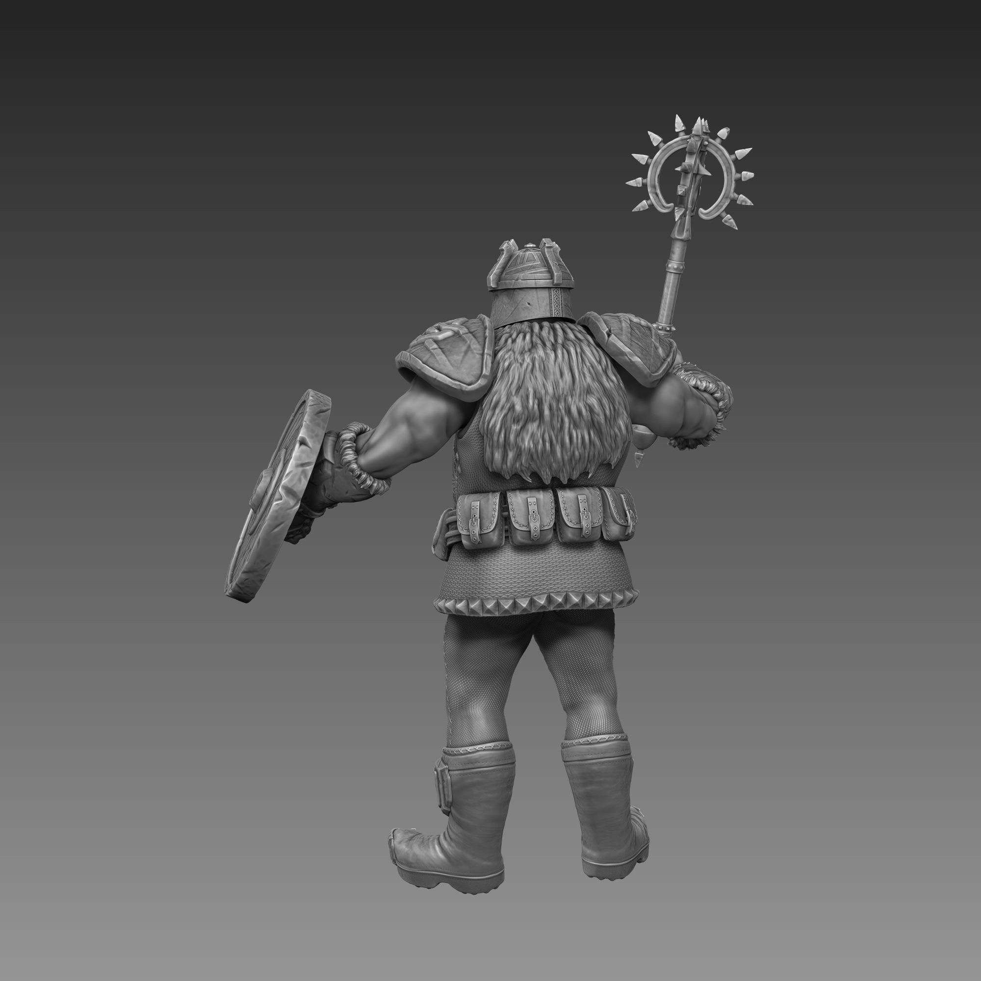 Dwarf Warrior 3D Print Ready 3D model 3D printable | CGTrader
