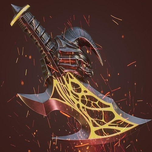 3D model Chaos blades VR / AR / lowpoly CGTrader