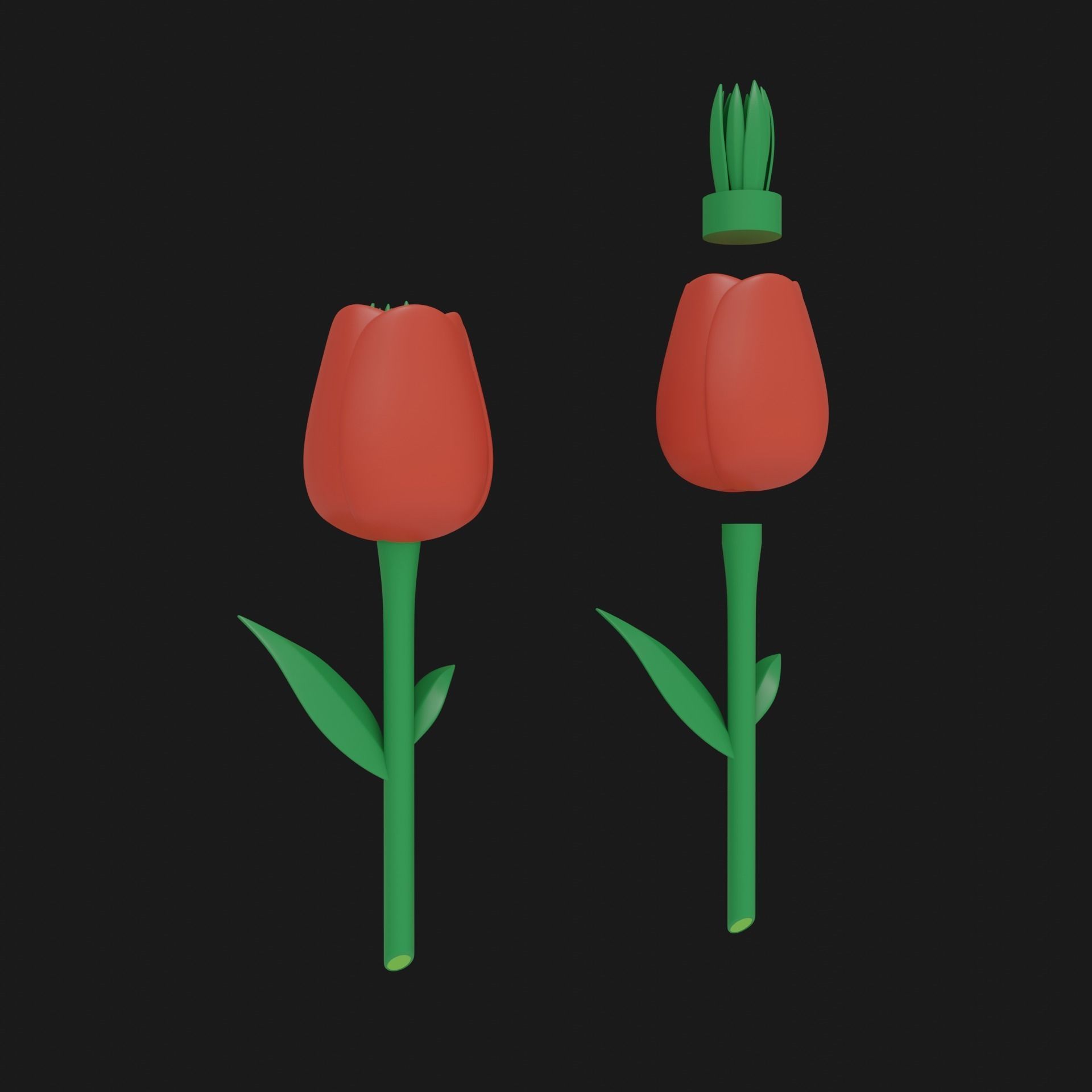 Animal Crossing Tulip Wand Replica Prop 3D model 3D printable CGTrader