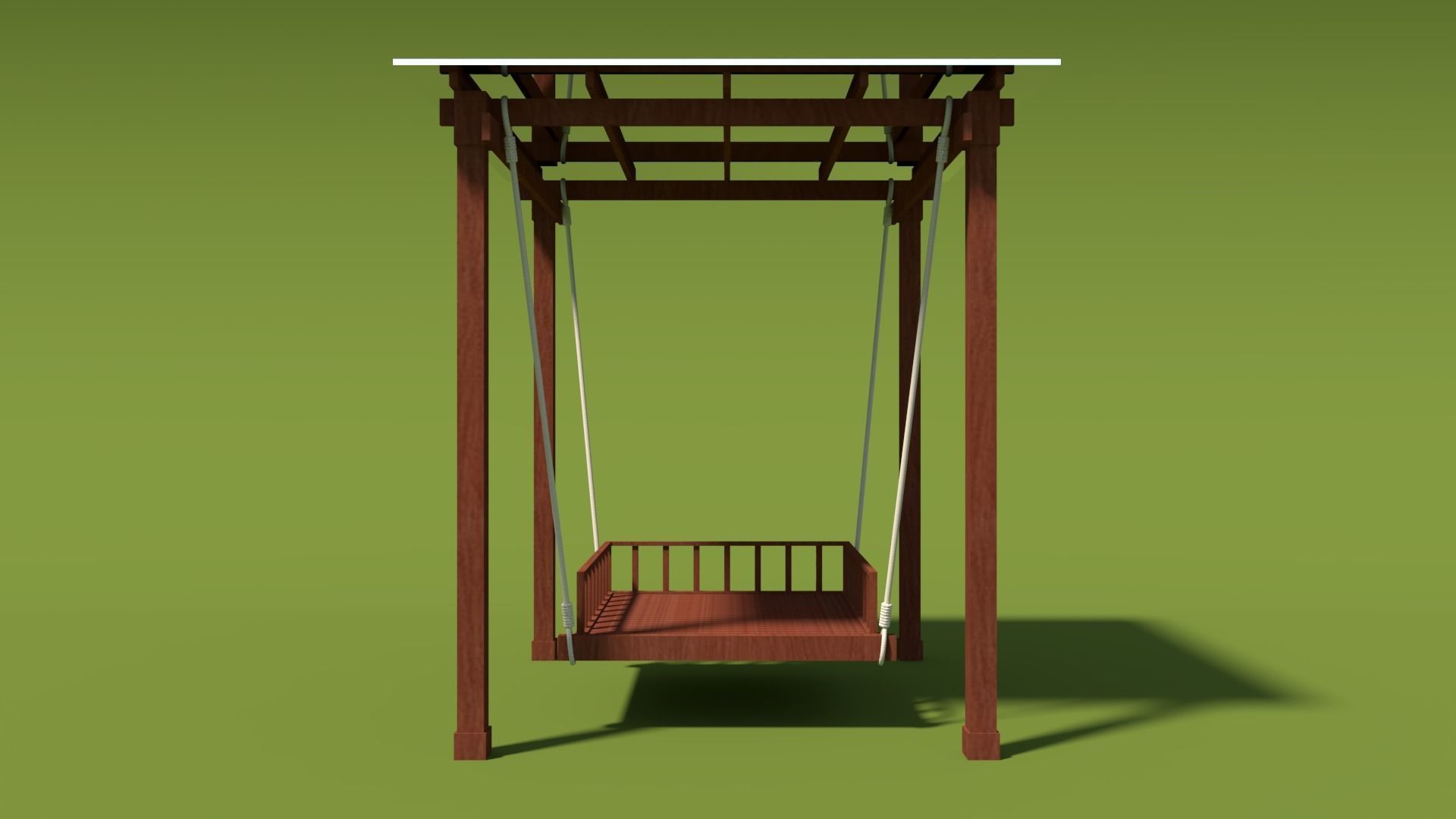 Wooden Bed Swing free 3D model CGTrader