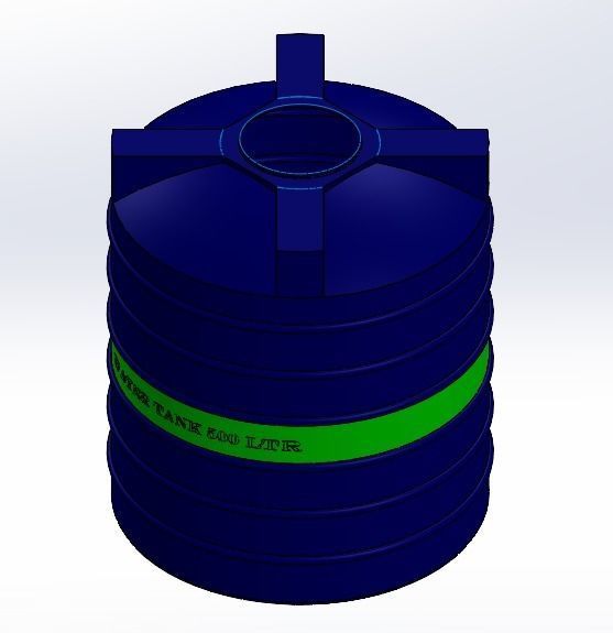 water tank 500 ltr 3D model CGTrader