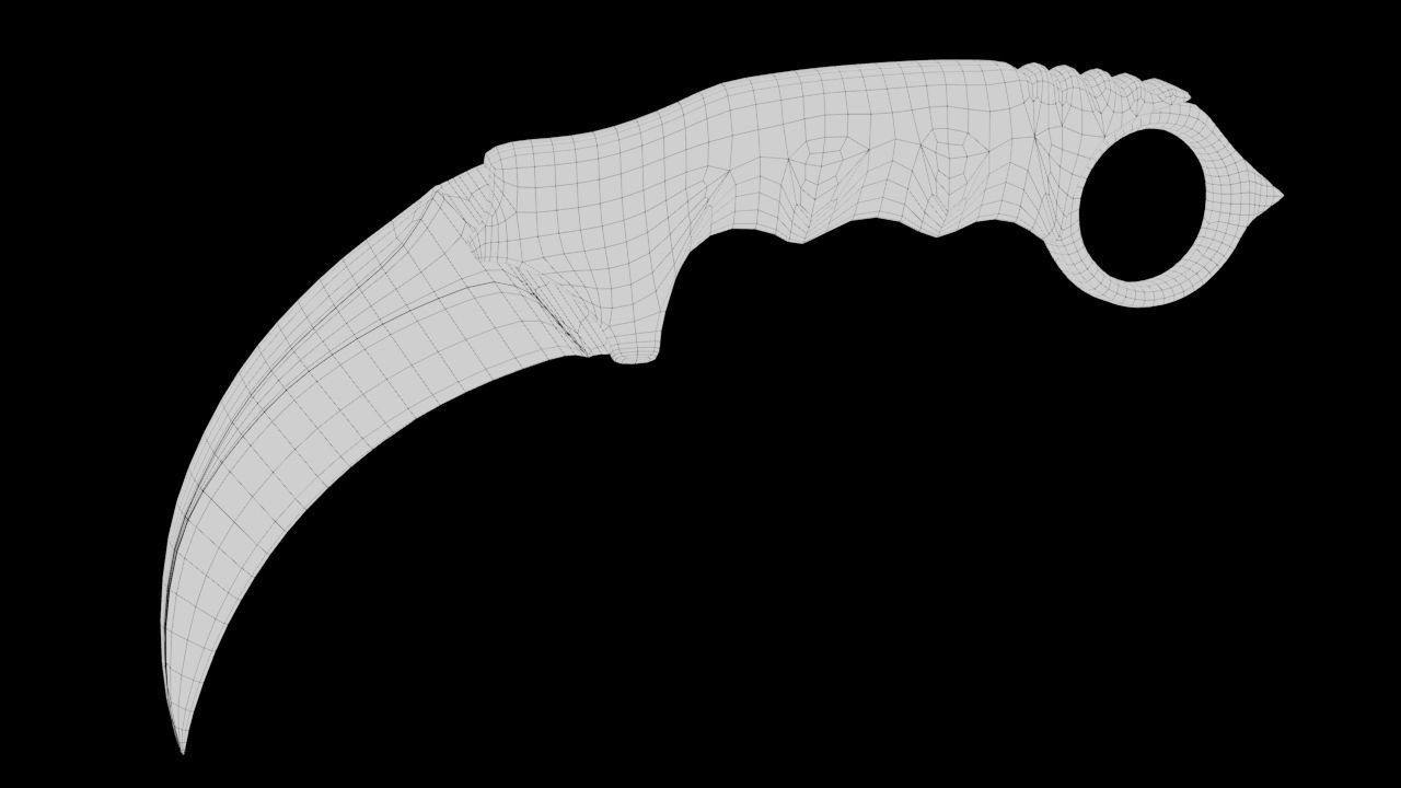 3D model CSGO style Karambit knife Printable VR / AR / low-poly | CGTrader