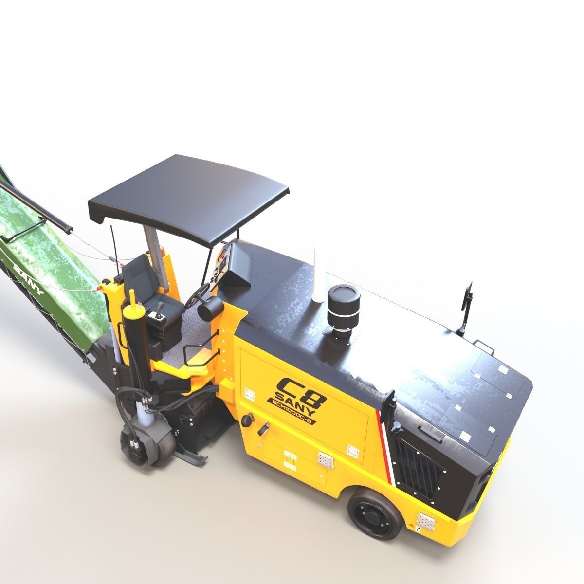 Asphalt Milling Machine 2 3D model CGTrader