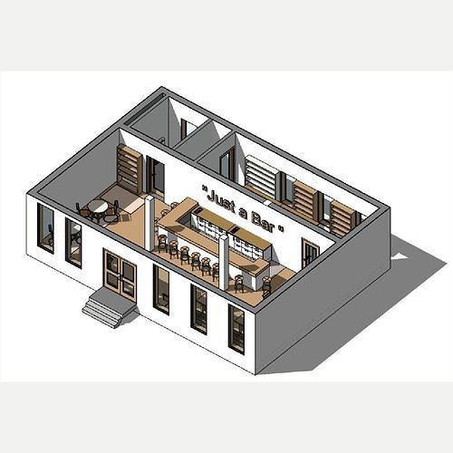 Bar Revit model 3D model CGTrader