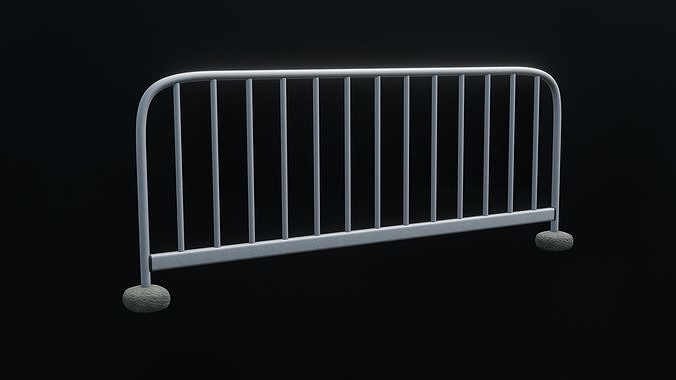 Railing barricade free 3D model | CGTrader